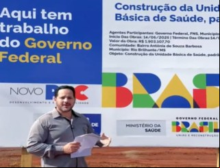 UBS no bairro Antônia de Souza Barbosa, em Rio Brilhante, é a realização de um sonho do vereador Rodrigo Laboissier.