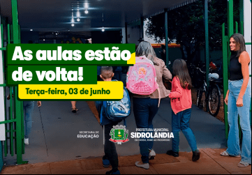 Aulas são retomadas na rede de ensino de Sidrolândia após período de suspensão por emergência respiratória